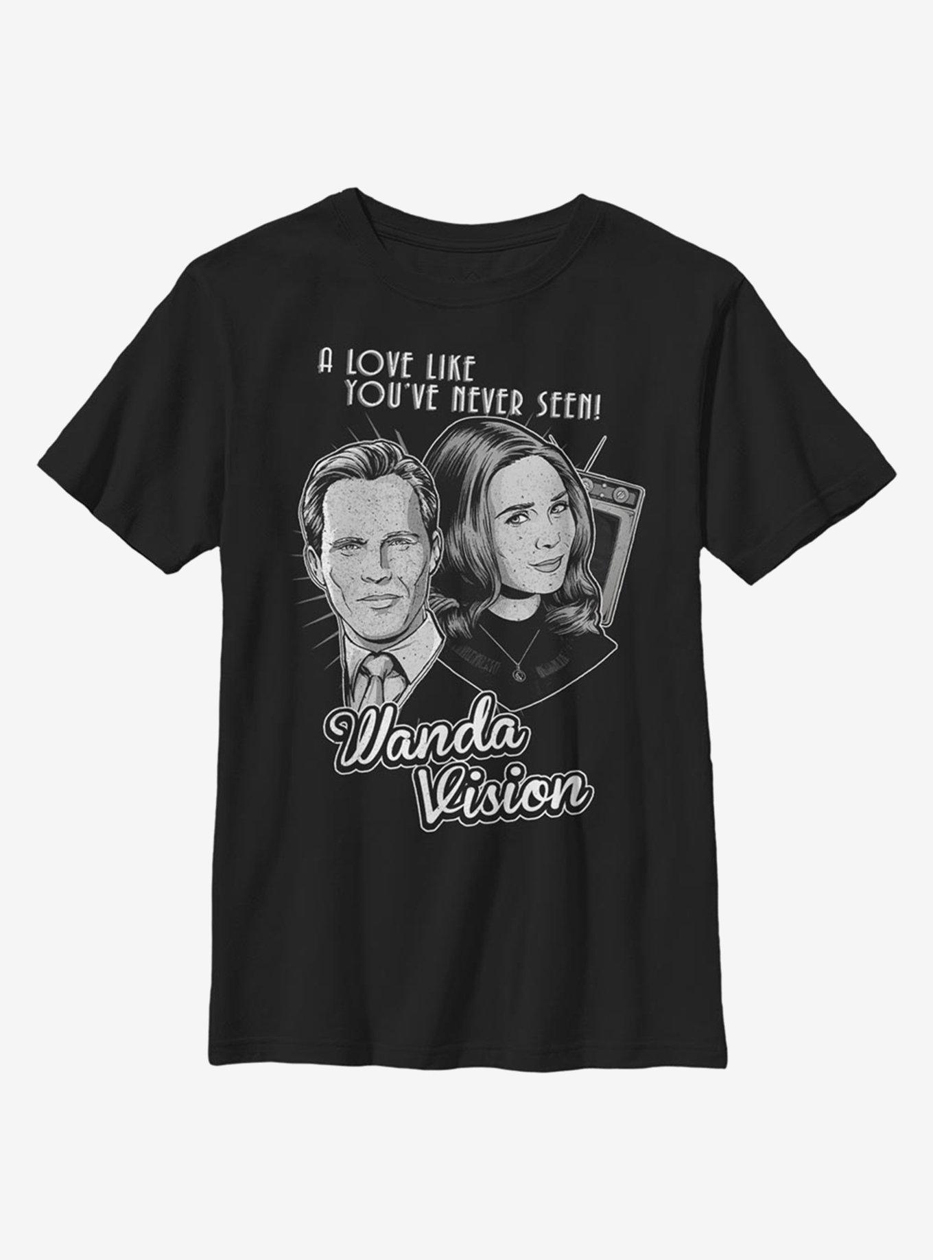 Marvel WandaVision Monochrome Wanda Youth T-Shirt, BLACK, hi-res