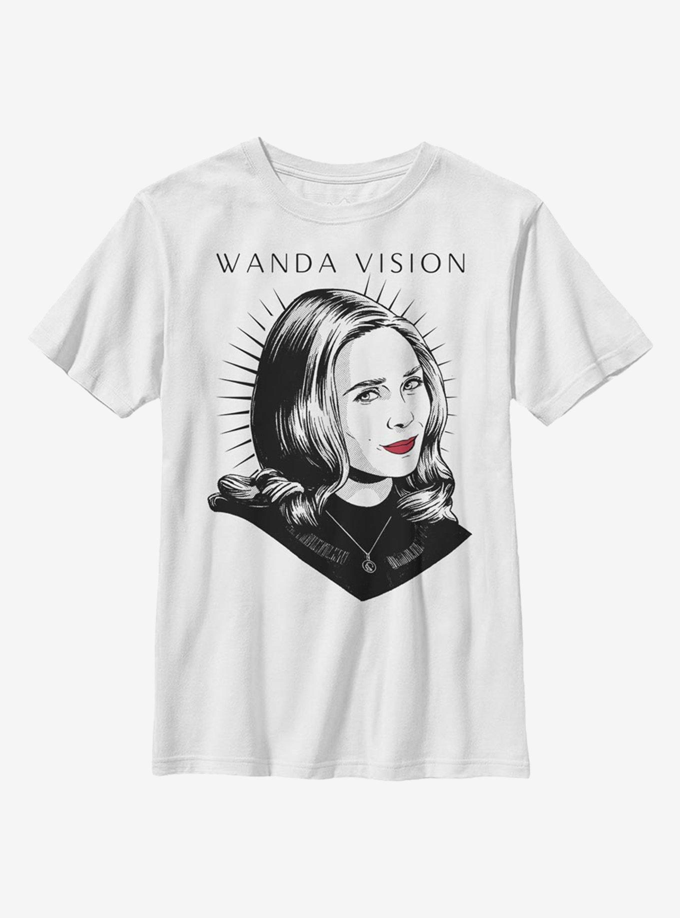 Marvel WandaVision Red Highlight Youth T-Shirt, WHITE, hi-res view 1