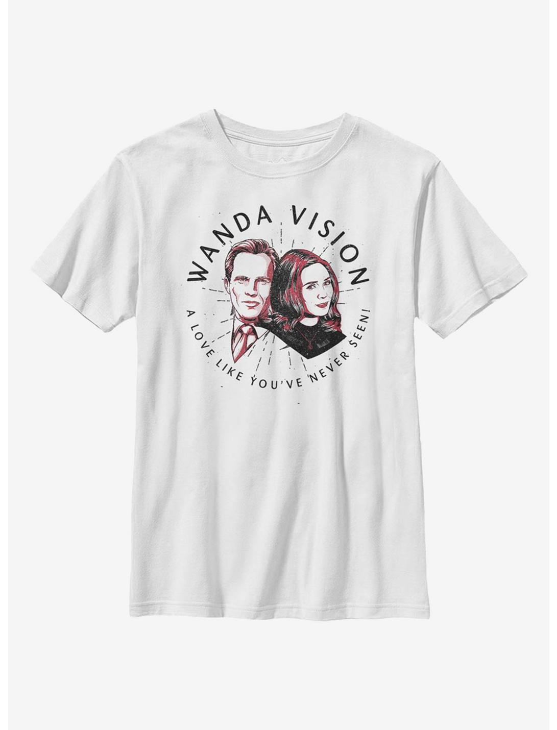 Marvel WandaVision Wanda Badge Youth T-Shirt, WHITE, hi-res