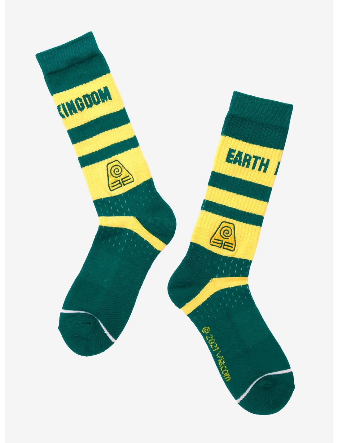 Avatar: The Last Airbender Earth Kingdom Colorblock Crew Socks - BoxLunch Exclusive, , hi-res