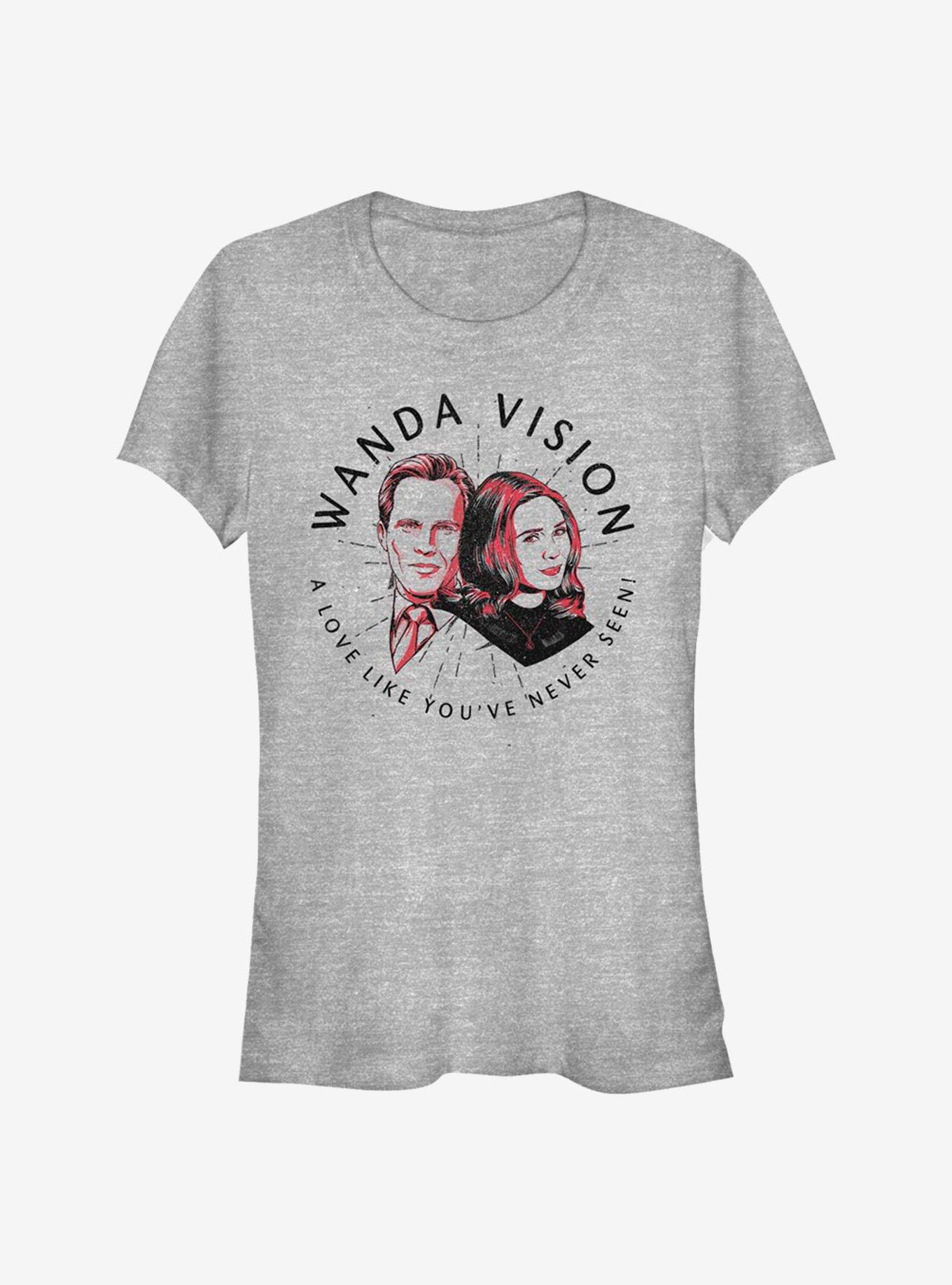 Marvel WandaVision Wanda Badge Girls T-Shirt, ATH HTR, hi-res
