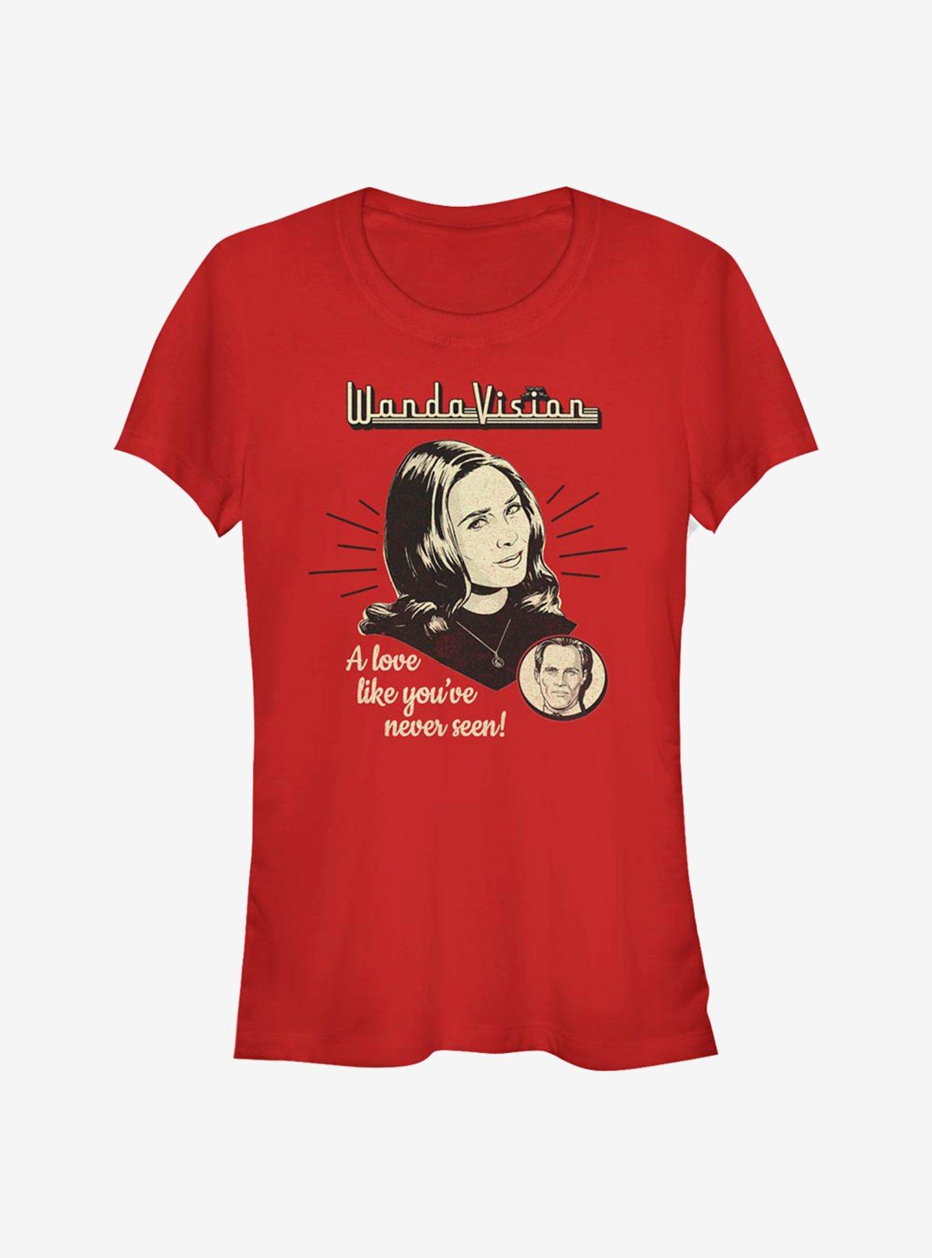 Marvel WandaVision Love You've Never Seen Girls T-Shirt, RED, hi-res