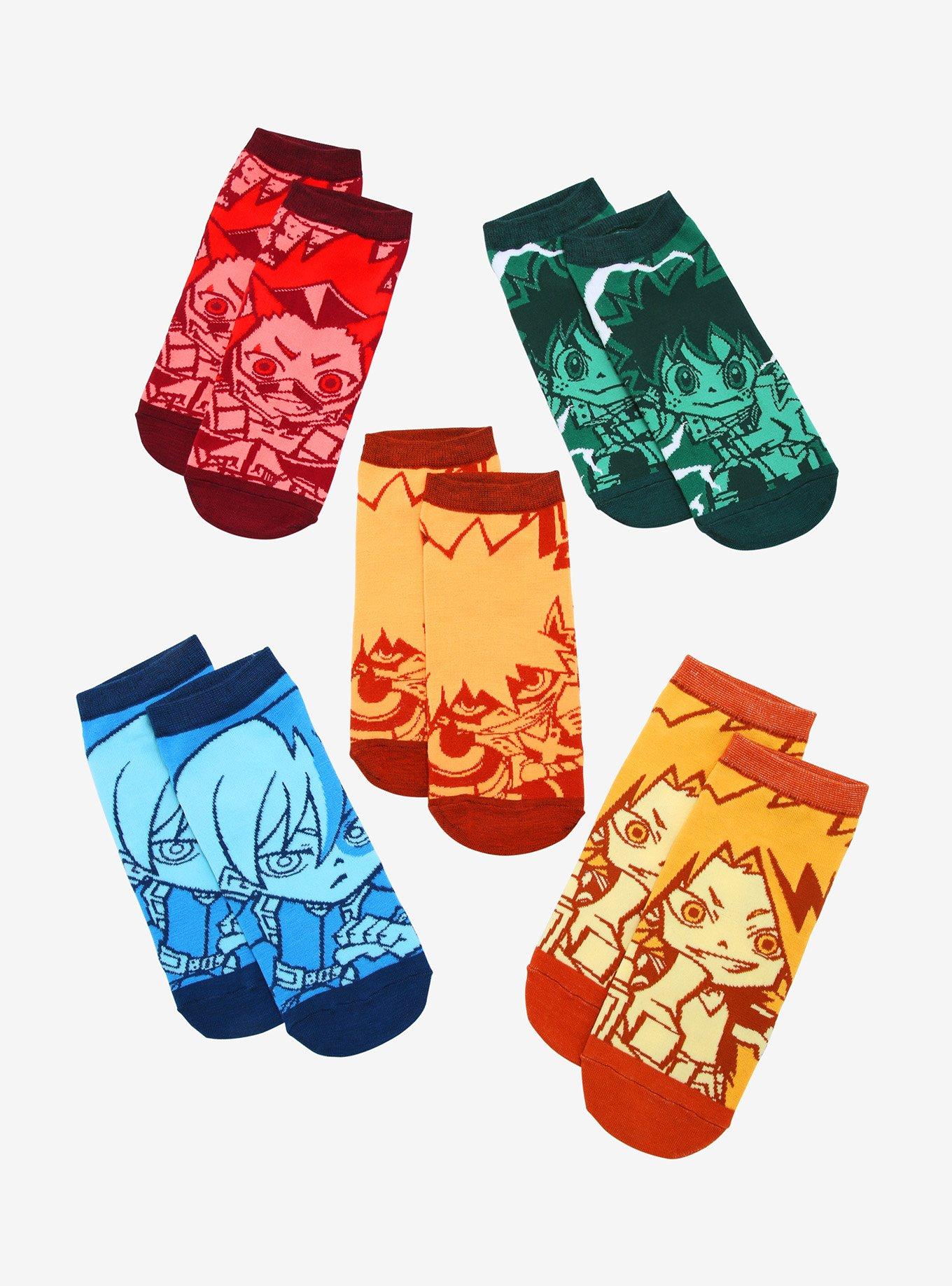 My Hero Academia Chibi Tonal Portrait Sock Set - BoxLunch Exclusive, , hi-res