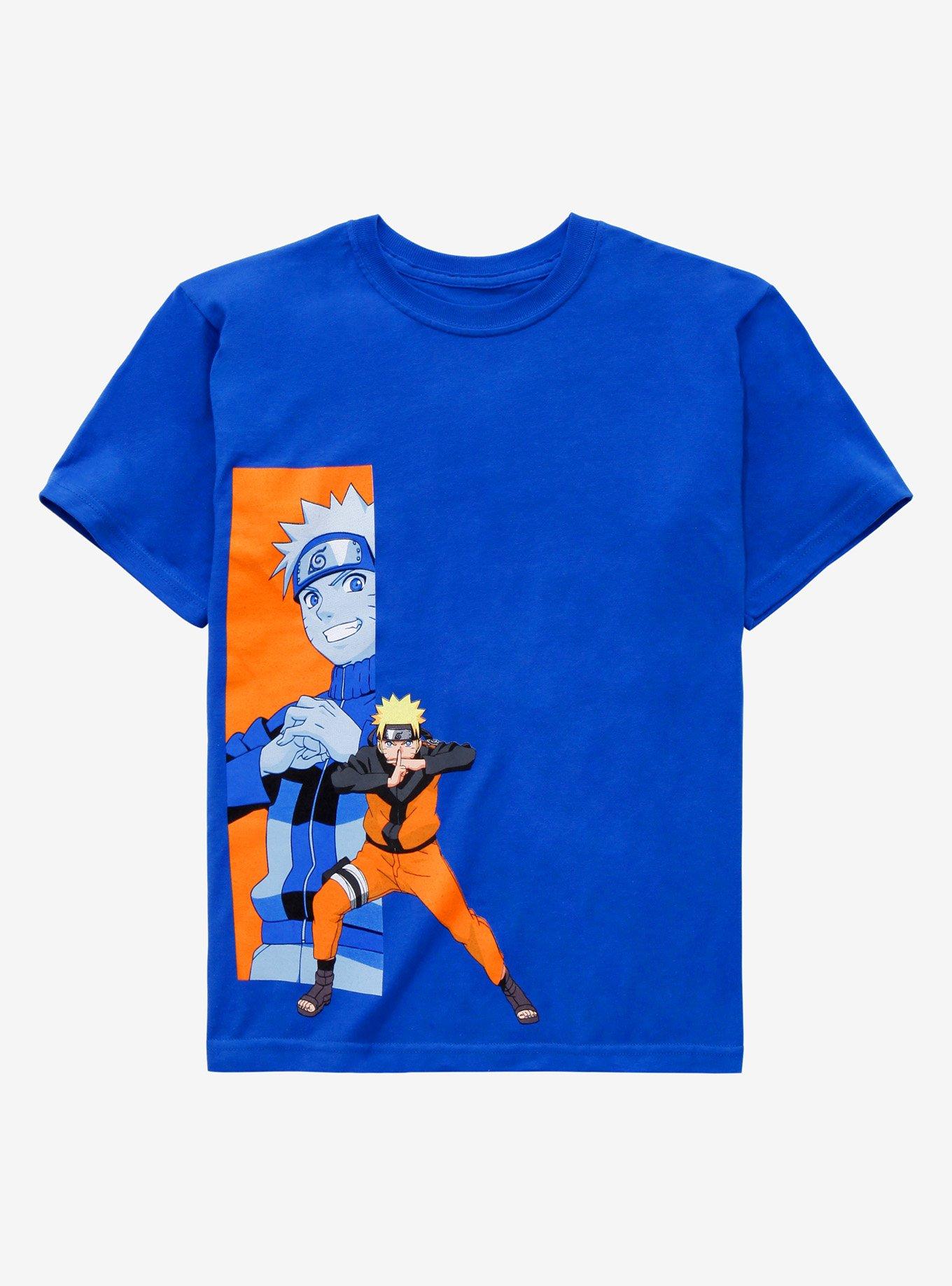 Naruto Shippuden Pillar Panel Youth T-Shirt - BoxLunch Exclusive, ROYAL, hi-res