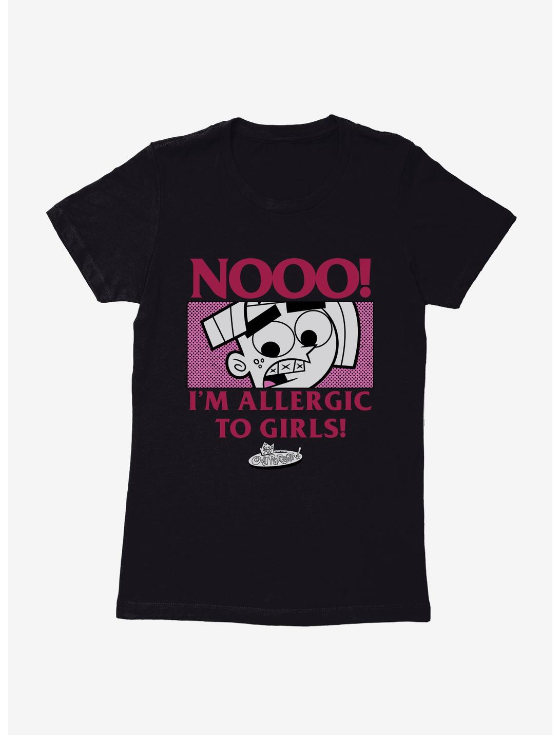Fairly Oddparents Allergic To Girls Womens T-Shirt, BLACK, hi-res