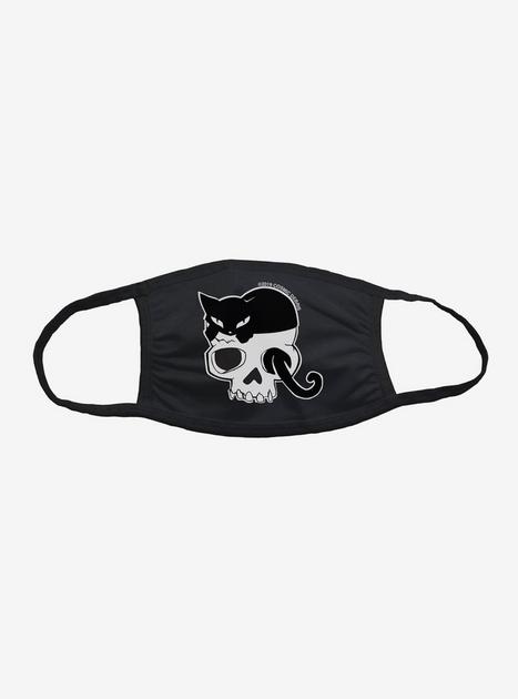 Emily The Strange Skull Cat Face Mask - BLACK | Hot Topic