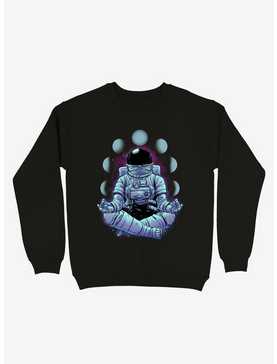 Astronaut Meditation Black Sweatshirt, , hi-res