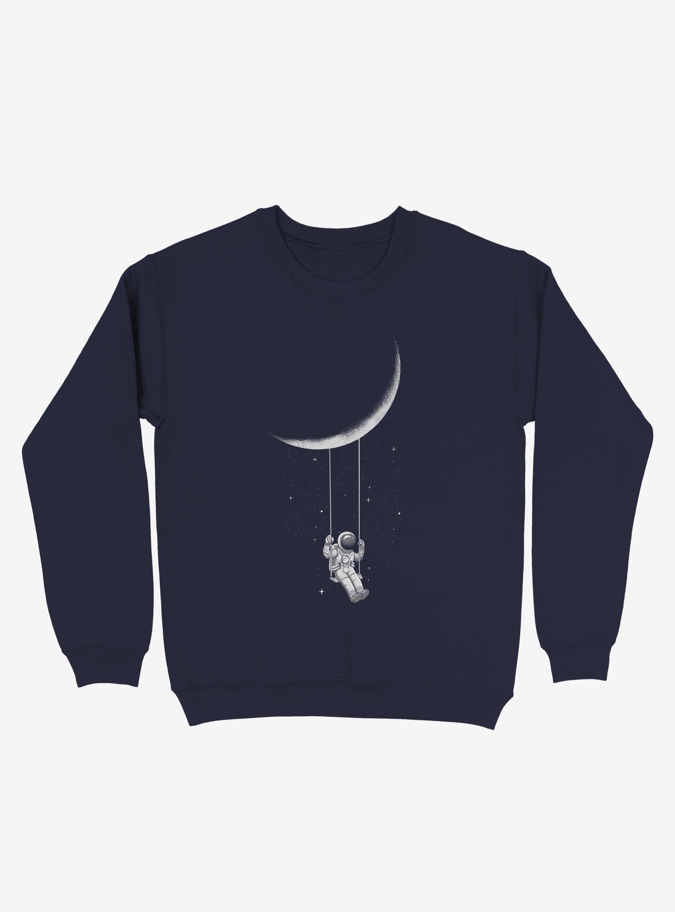 THRDLESS Astronaut Moon Swing Navy Blue Sweatshirt