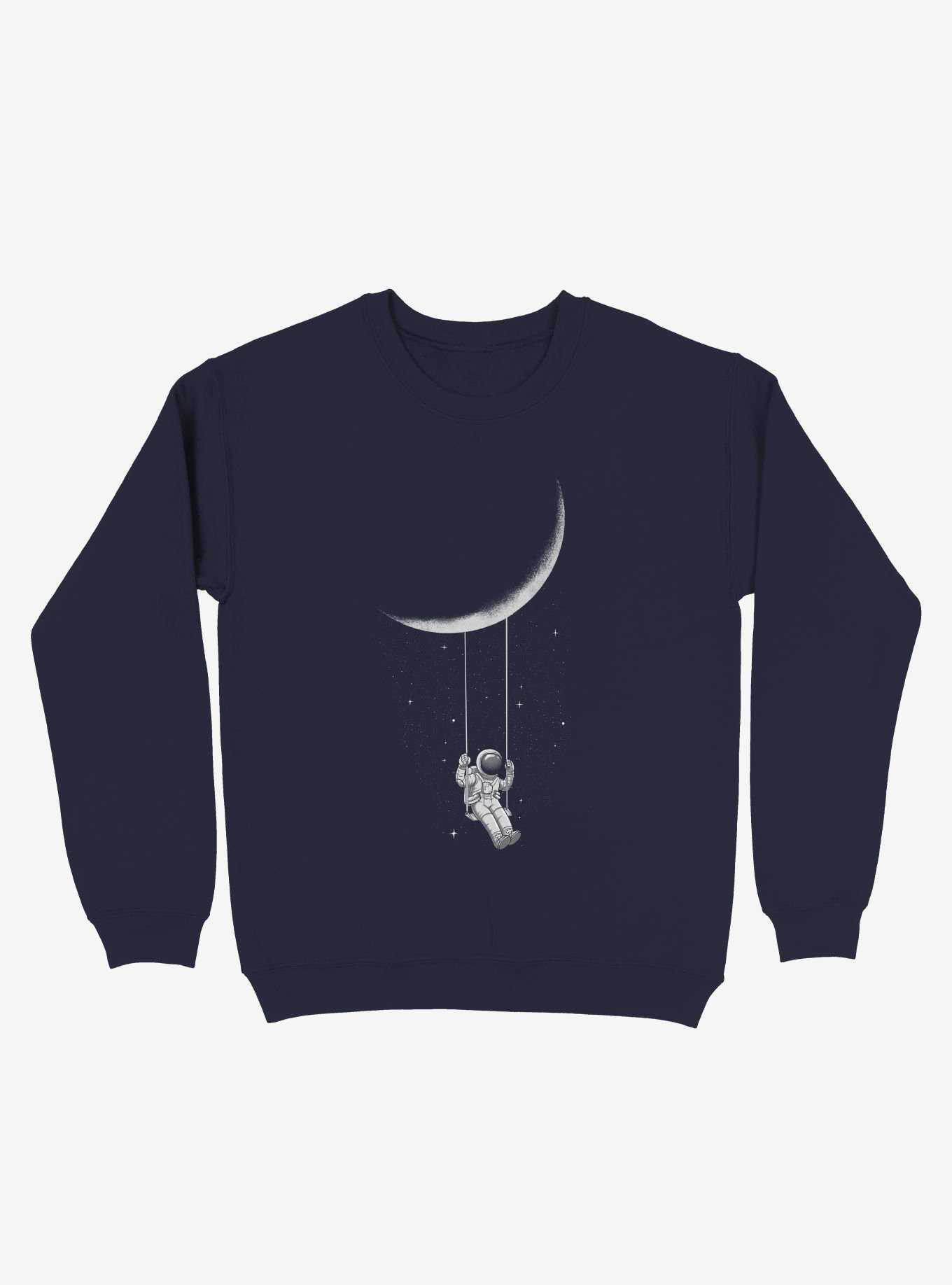 Astronaut Moon Swing Navy Blue Sweatshirt, , hi-res