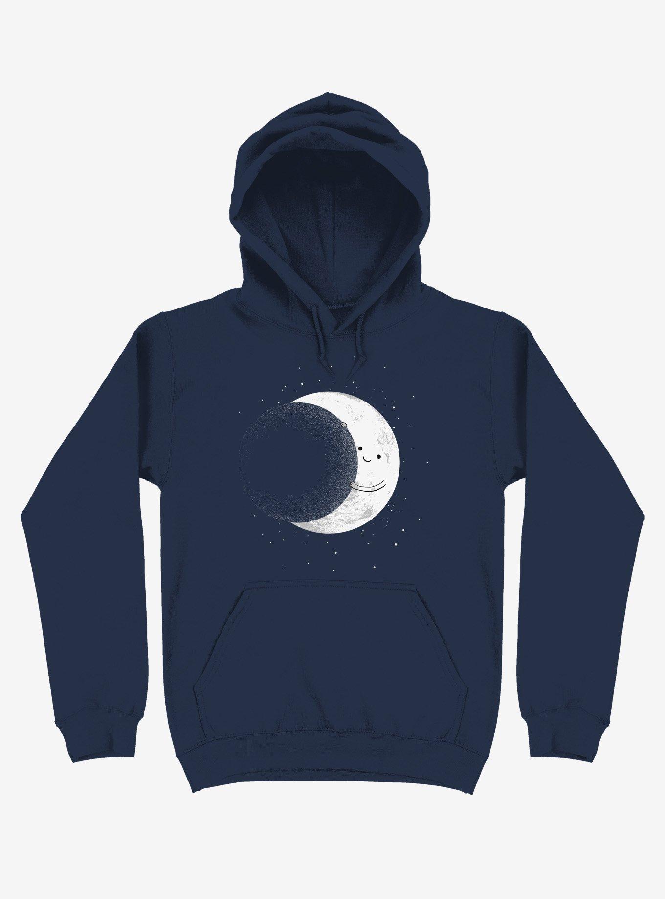 Slide Moon Space Show Navy Blue Hoodie, , hi-res