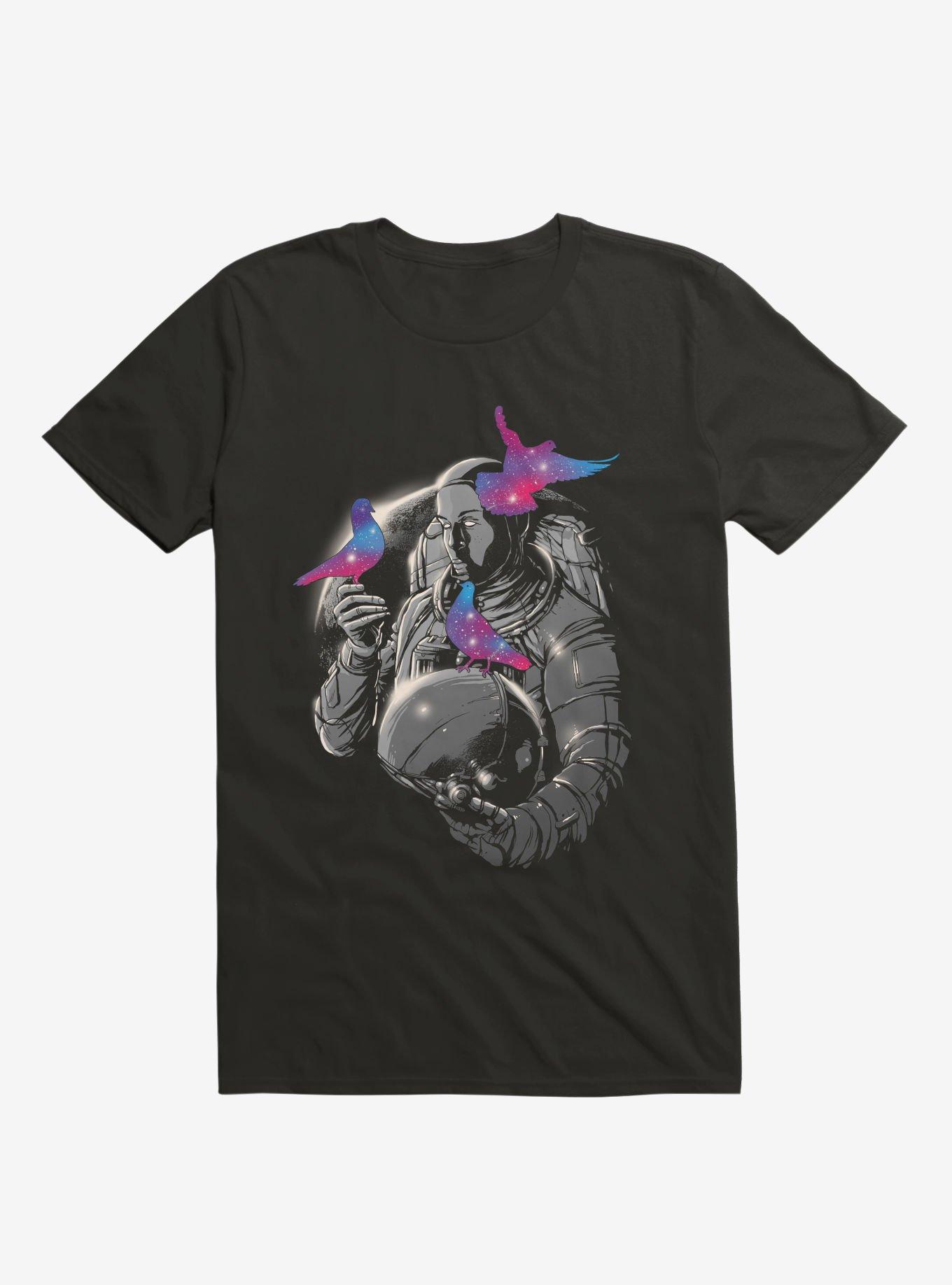 Astronaut A Touch Of Whimsy Black T-Shirt, , hi-res