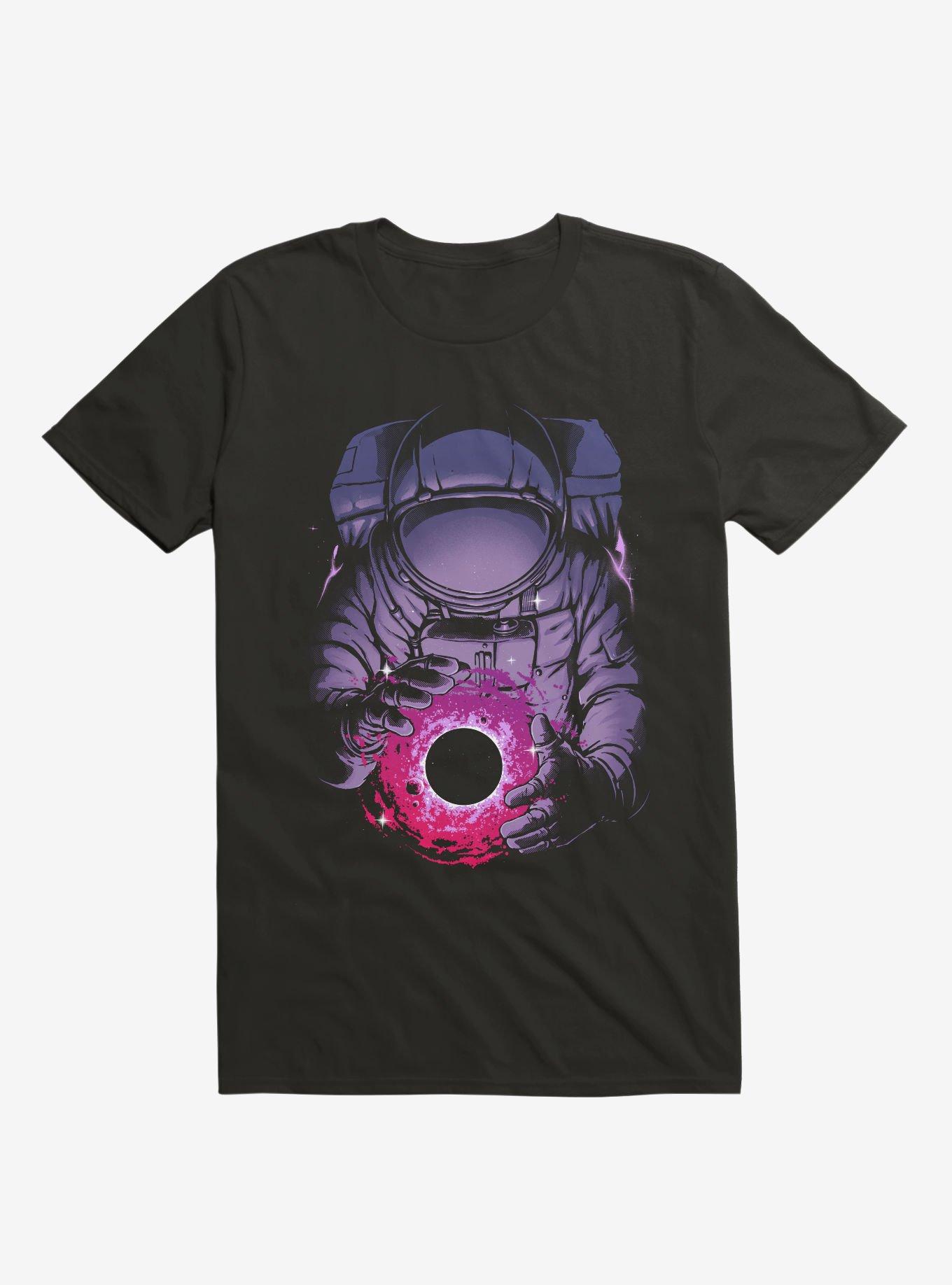 Astronaut Deep Space Black T-Shirt, BLACK, hi-res