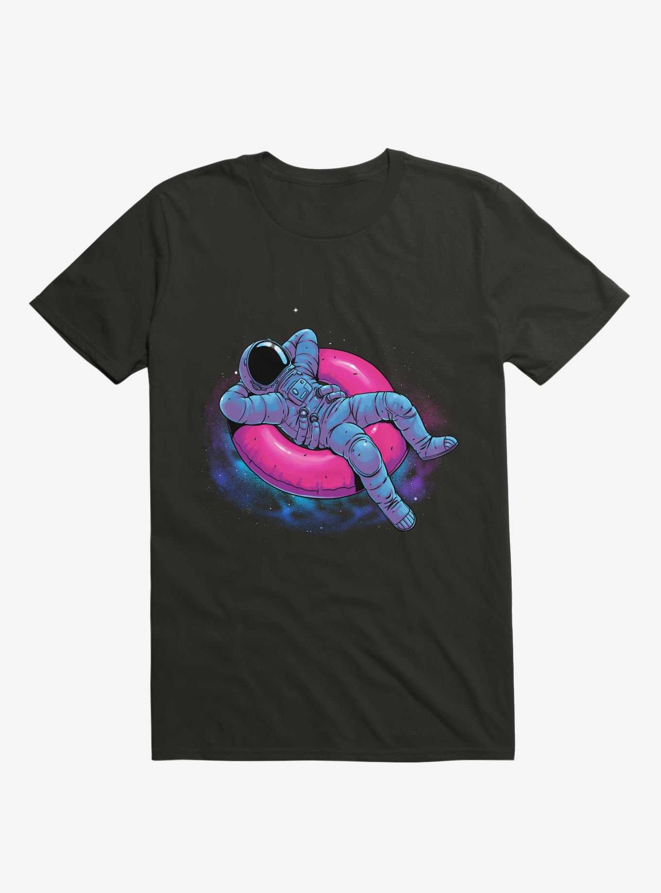 Astronaut Floating Dream Black T-Shirt, , hi-res