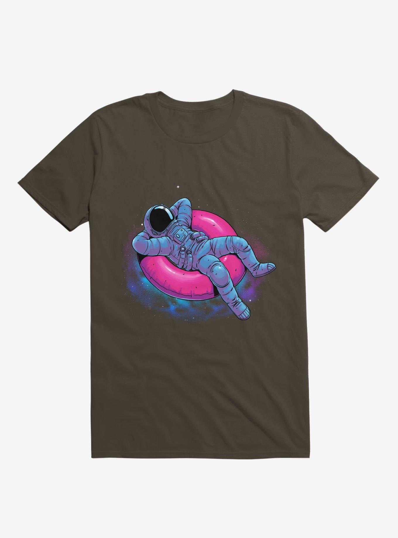 Astronaut Floating Dream Brown T-Shirt, BROWN, hi-res