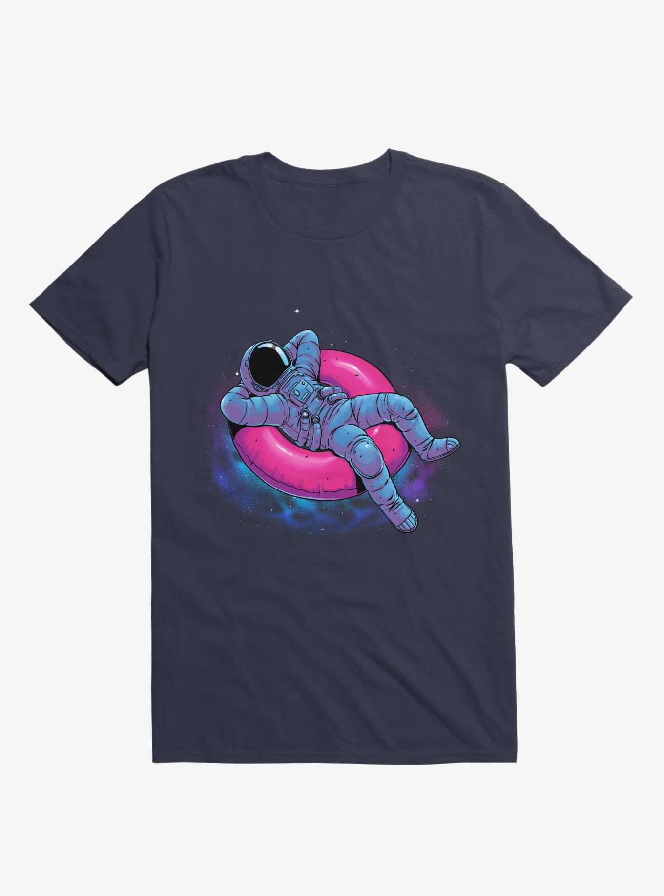 Astronaut Floating Dream Navy Blue T-Shirt, , hi-res