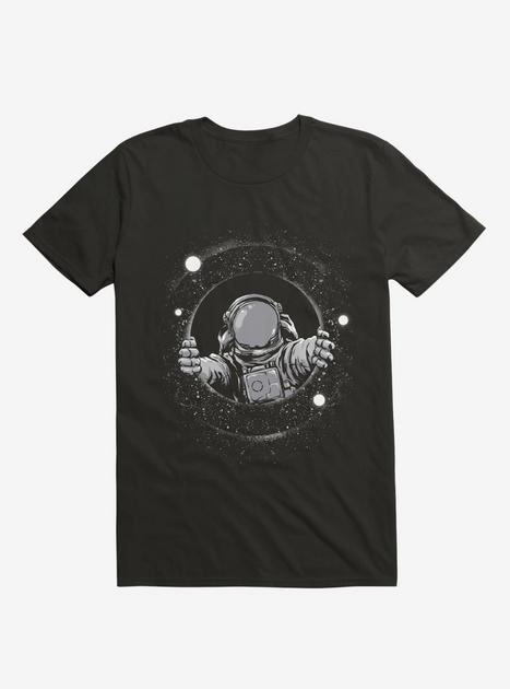 Astronaut Holding Black Hole Black T-Shirt - BLACK | Hot Topic