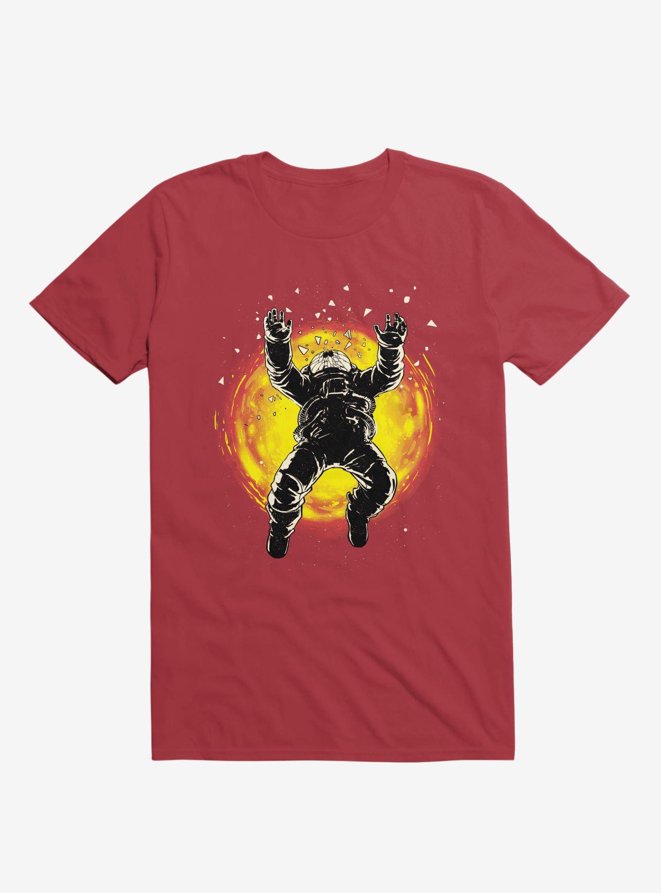 Astronaut Lost In The Space Red T-Shirt, RED, hi-res