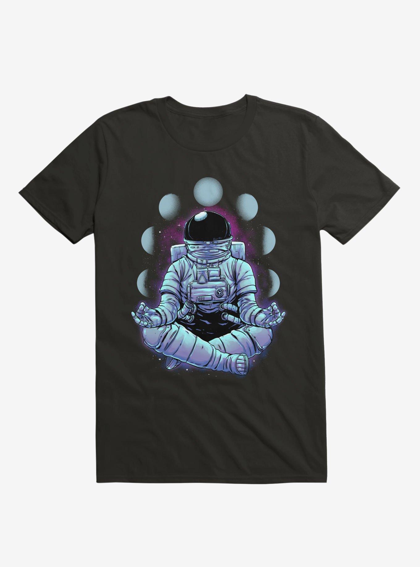 Astronaut Meditation Black T-Shirt, , hi-res