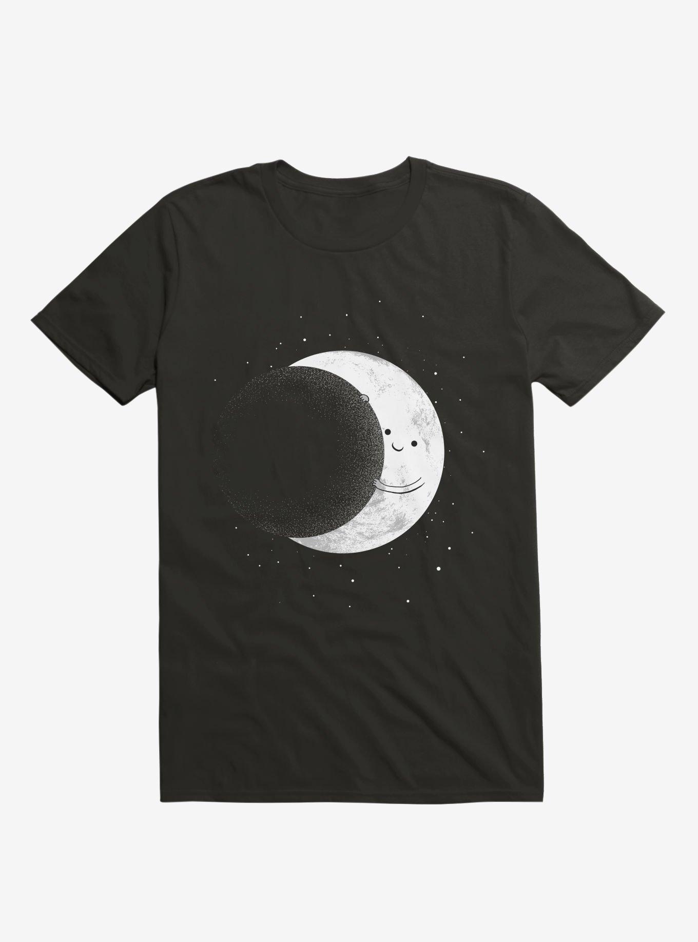 Slide Moon Space Show Black T-Shirt, BLACK, hi-res