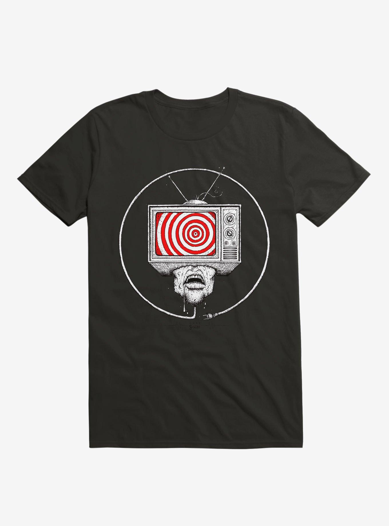 Bad Connection Trance T.V. Black T-Shirt, , hi-res