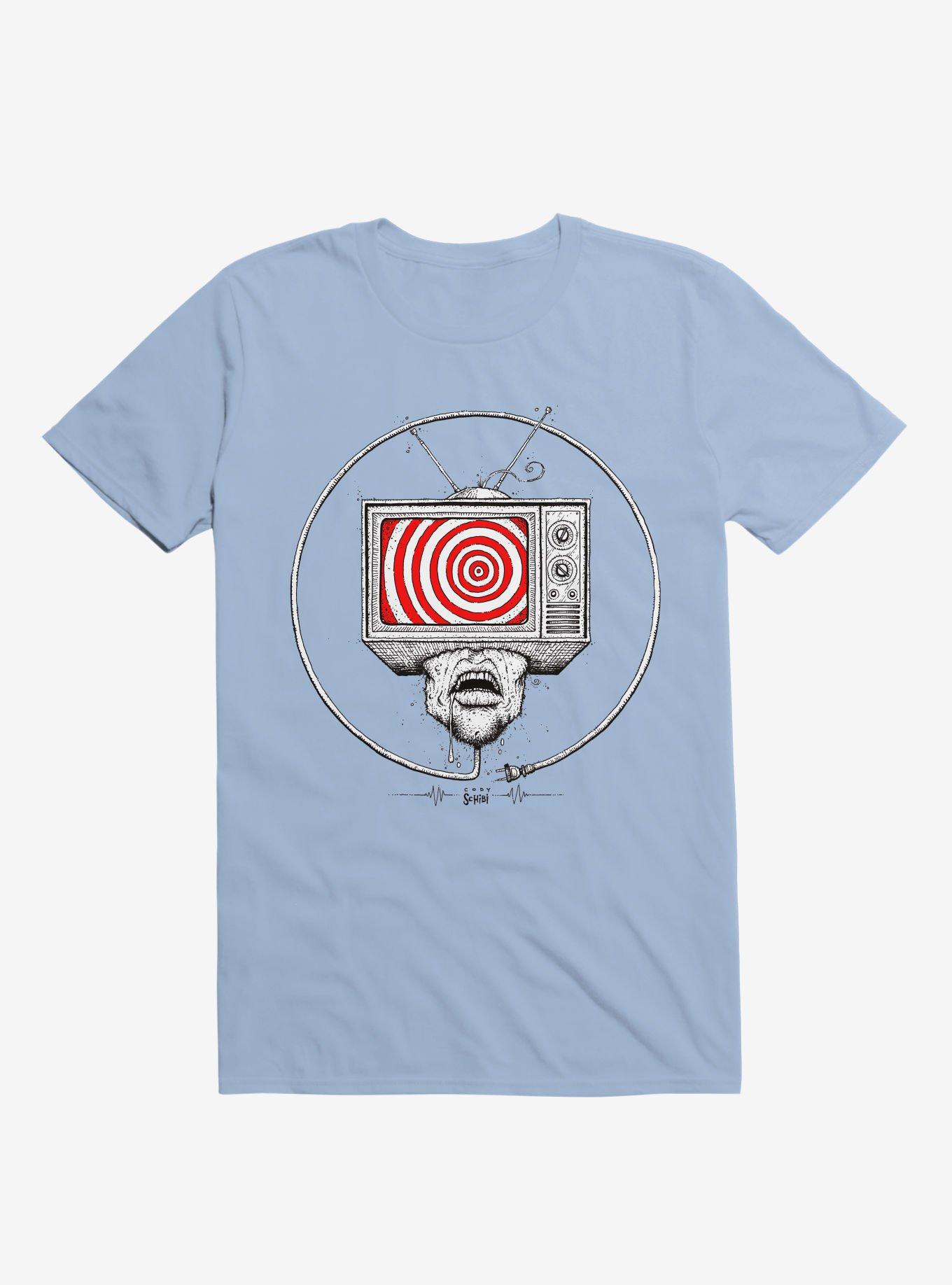 THRDLESS Bad Connection Trance T.V. Light Blue T-Shirt