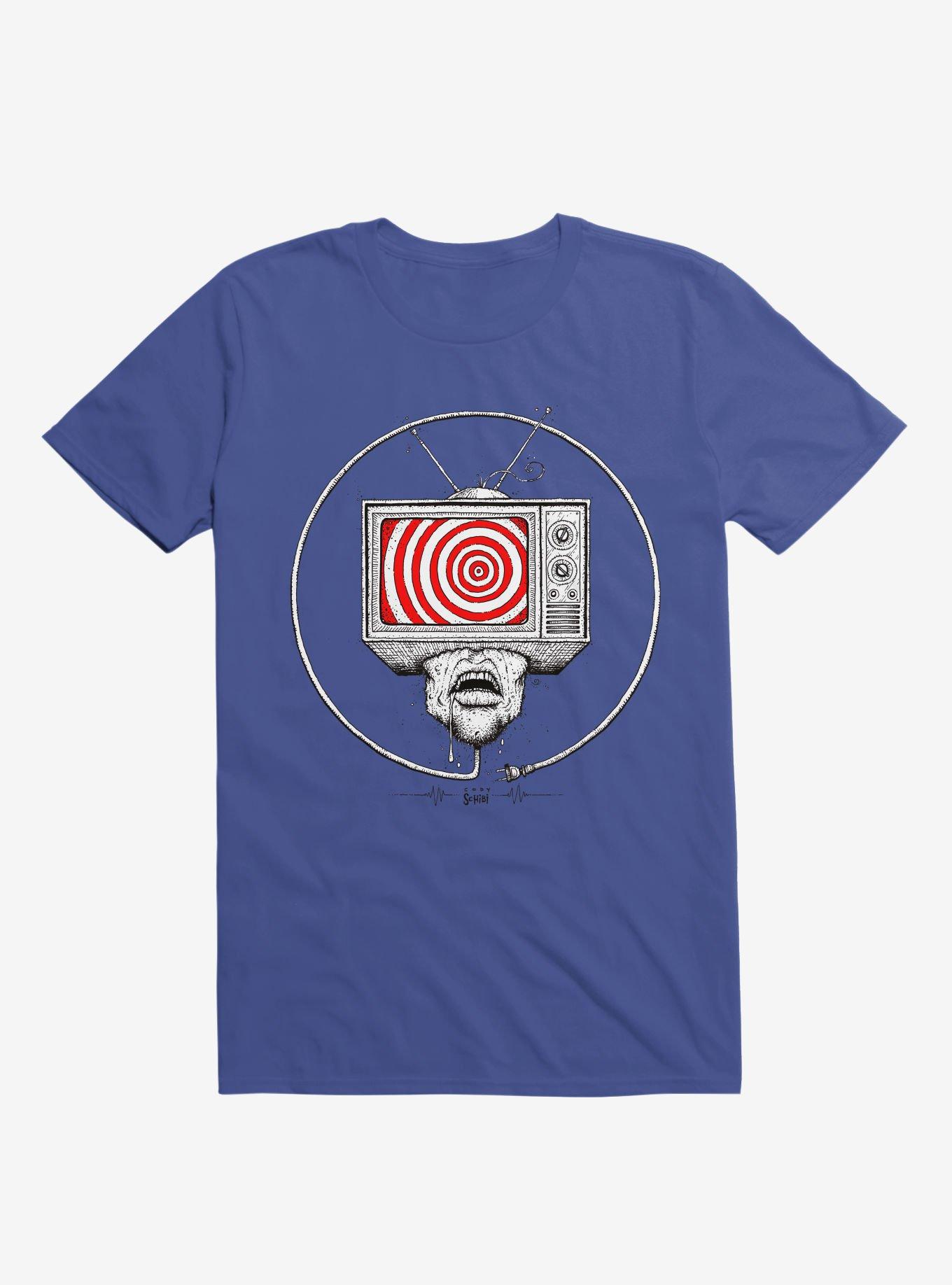 Bad Connection Trance T.V. Royal Blue T-Shirt, , hi-res
