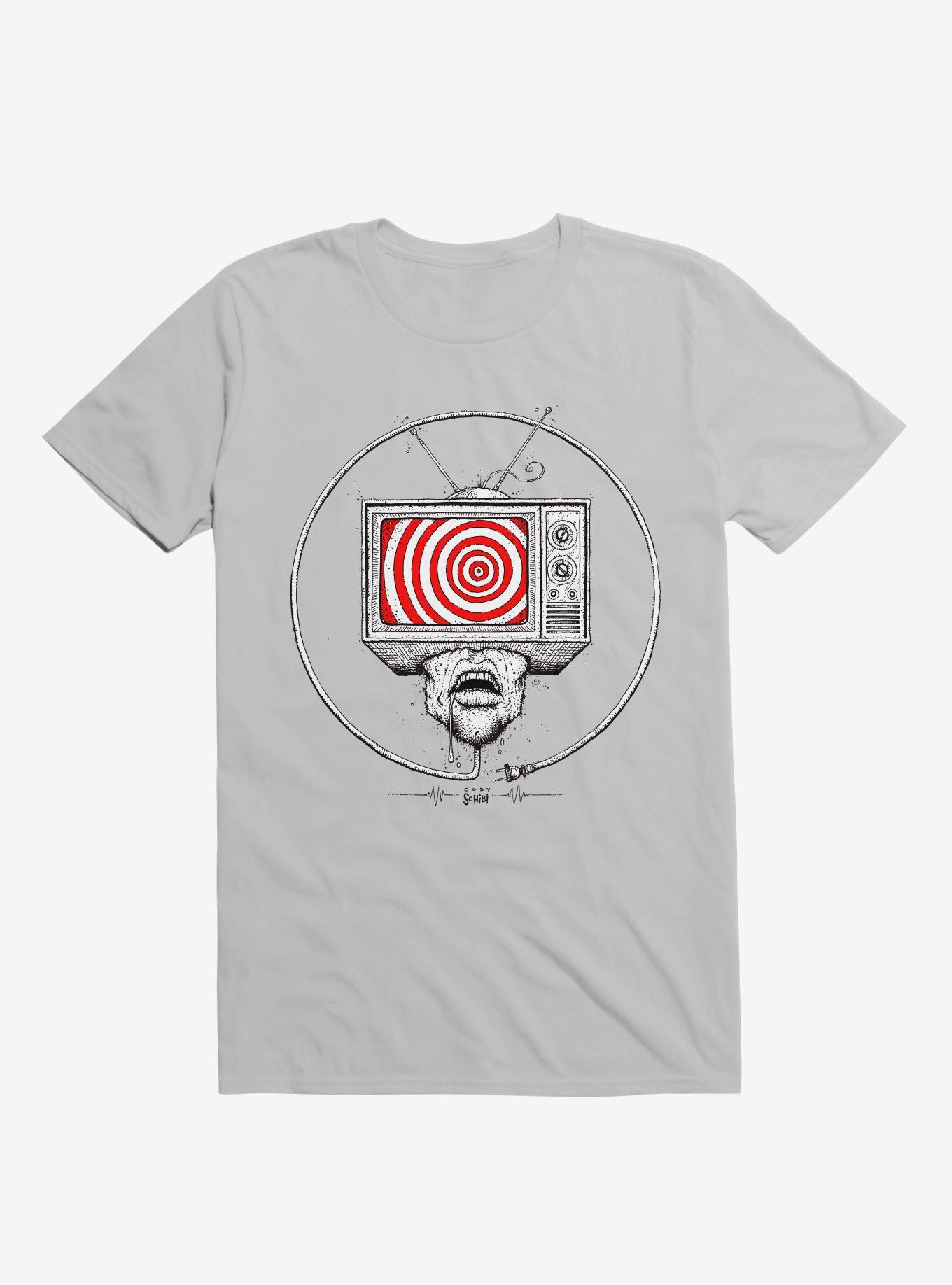 Bad Connection Trance T.V. Ice Grey T-Shirt, , hi-res