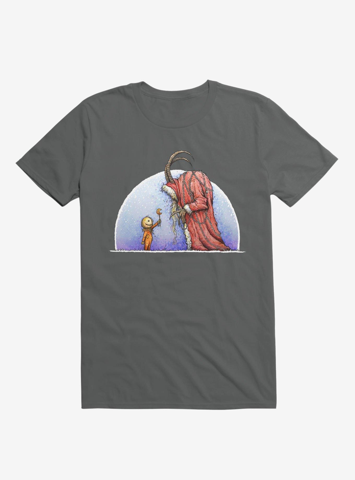 Holiday Horrors Meet Krampus Charcoal Grey T-Shirt, , hi-res