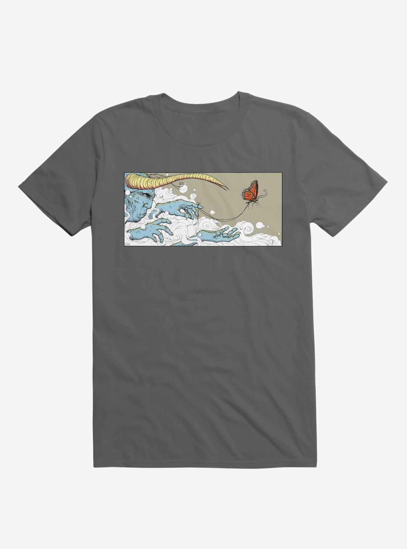 Never Letting Go Butterfly Charcoal Grey T-Shirt, , hi-res