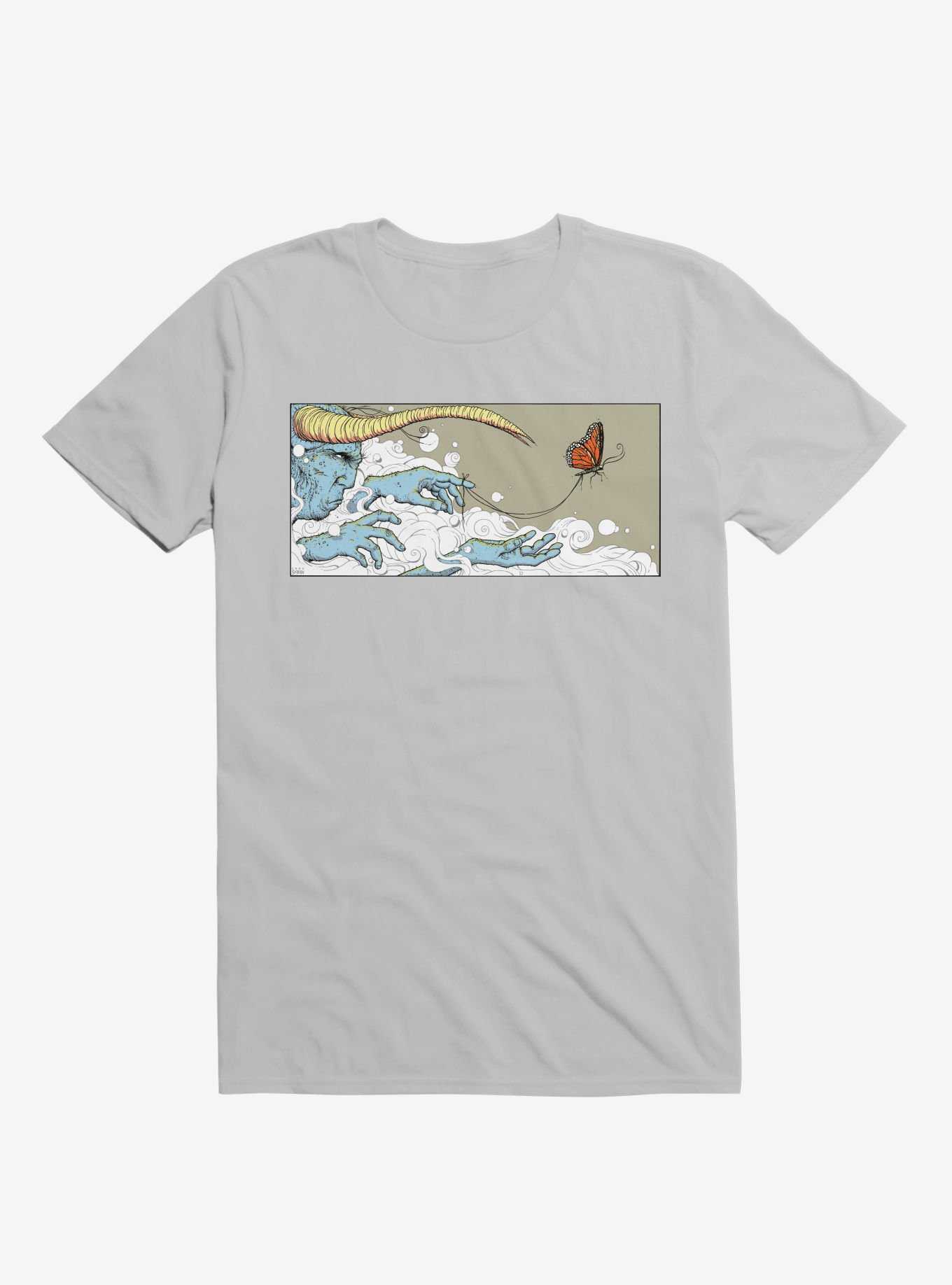 Never Letting Go Butterfly Ice Grey T-Shirt, , hi-res
