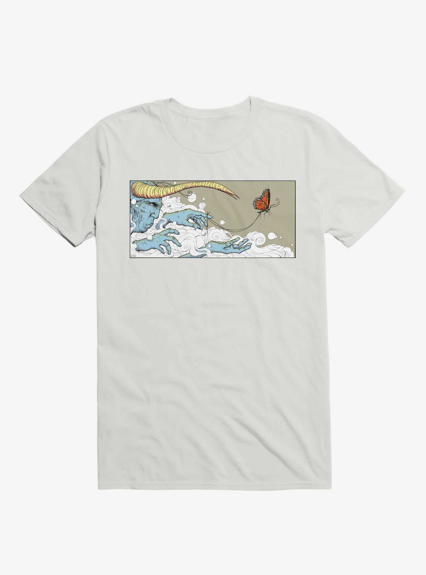 Never Letting Go Butterfly White T-Shirt, , hi-res