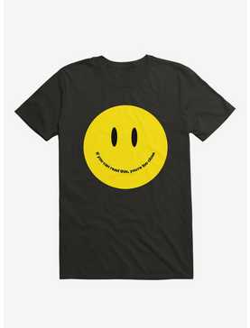 You're Too Close Smile Face Black T-Shirt, , hi-res