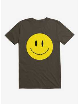 You're Too Close Smile Face Brown T-shirt, , hi-res