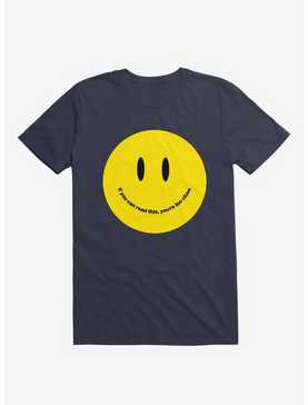 You're Too Close Smile Face Navy Blue T-Shirt, , hi-res