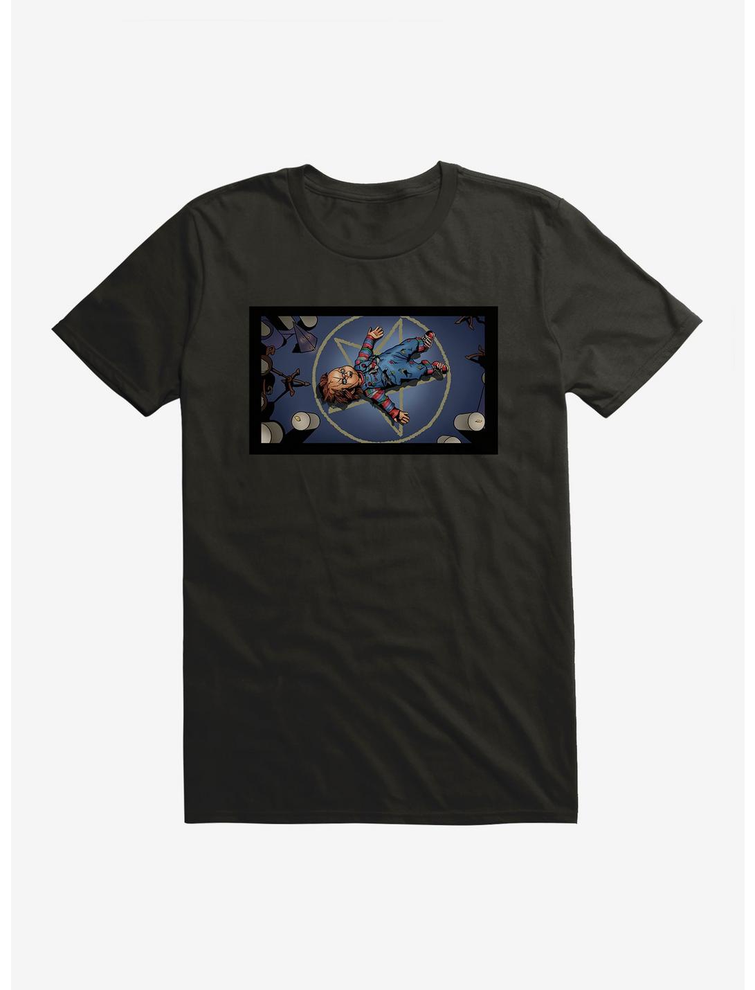 Chucky Pentagram Shadows T-Shirt, BLACK, hi-res