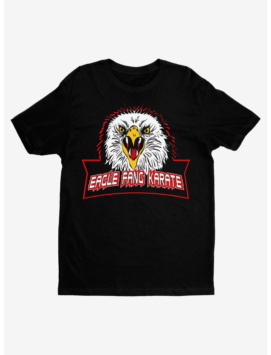 Cobra Kai Eagle Fang Karate Black T-Shirt Hot Topic Exclusive, BLACK, hi-res
