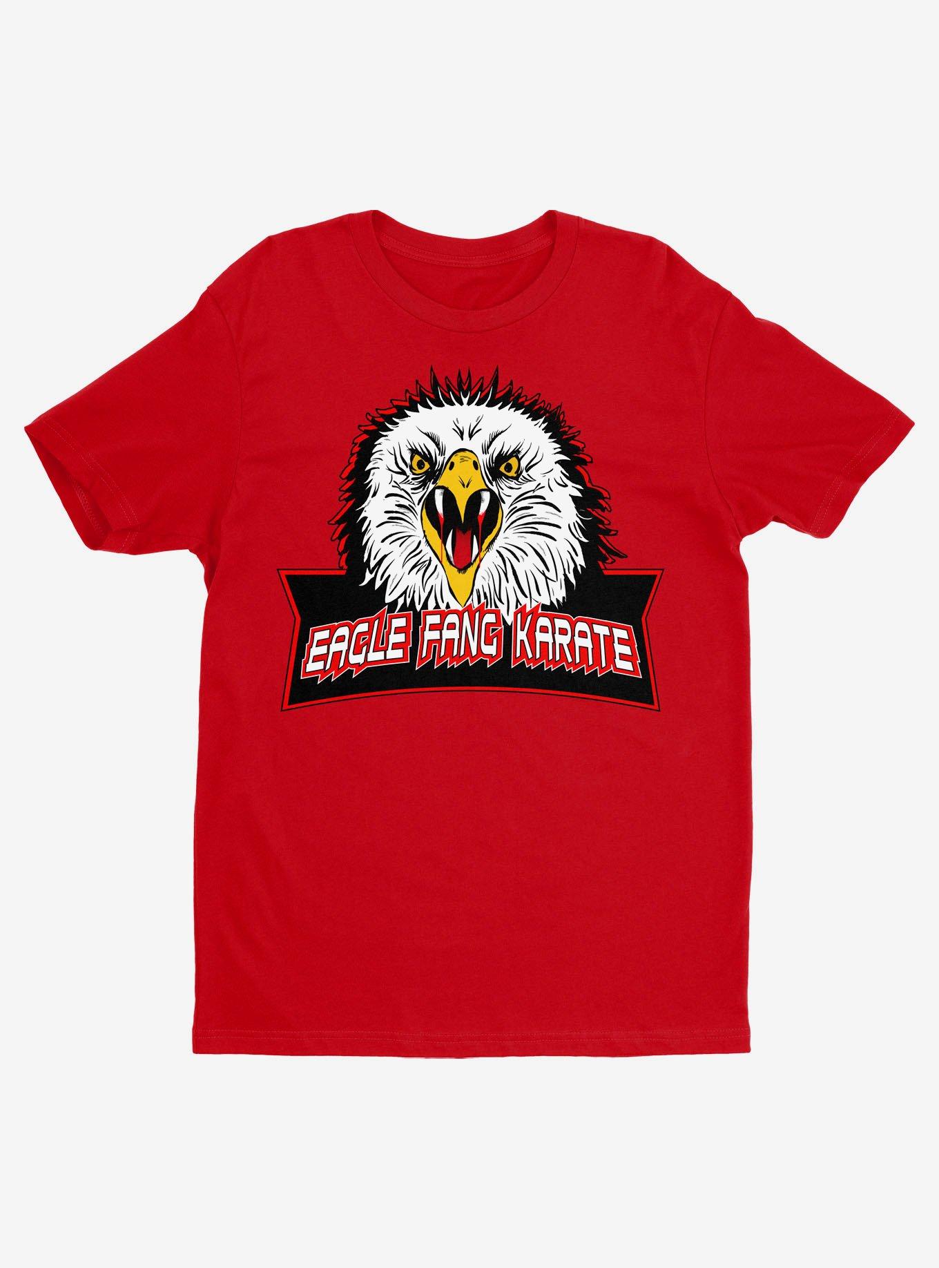 Cobra Kai Eagle Fang Karate Red T-Shirt Hot Topic Exclusive, RED, hi-res
