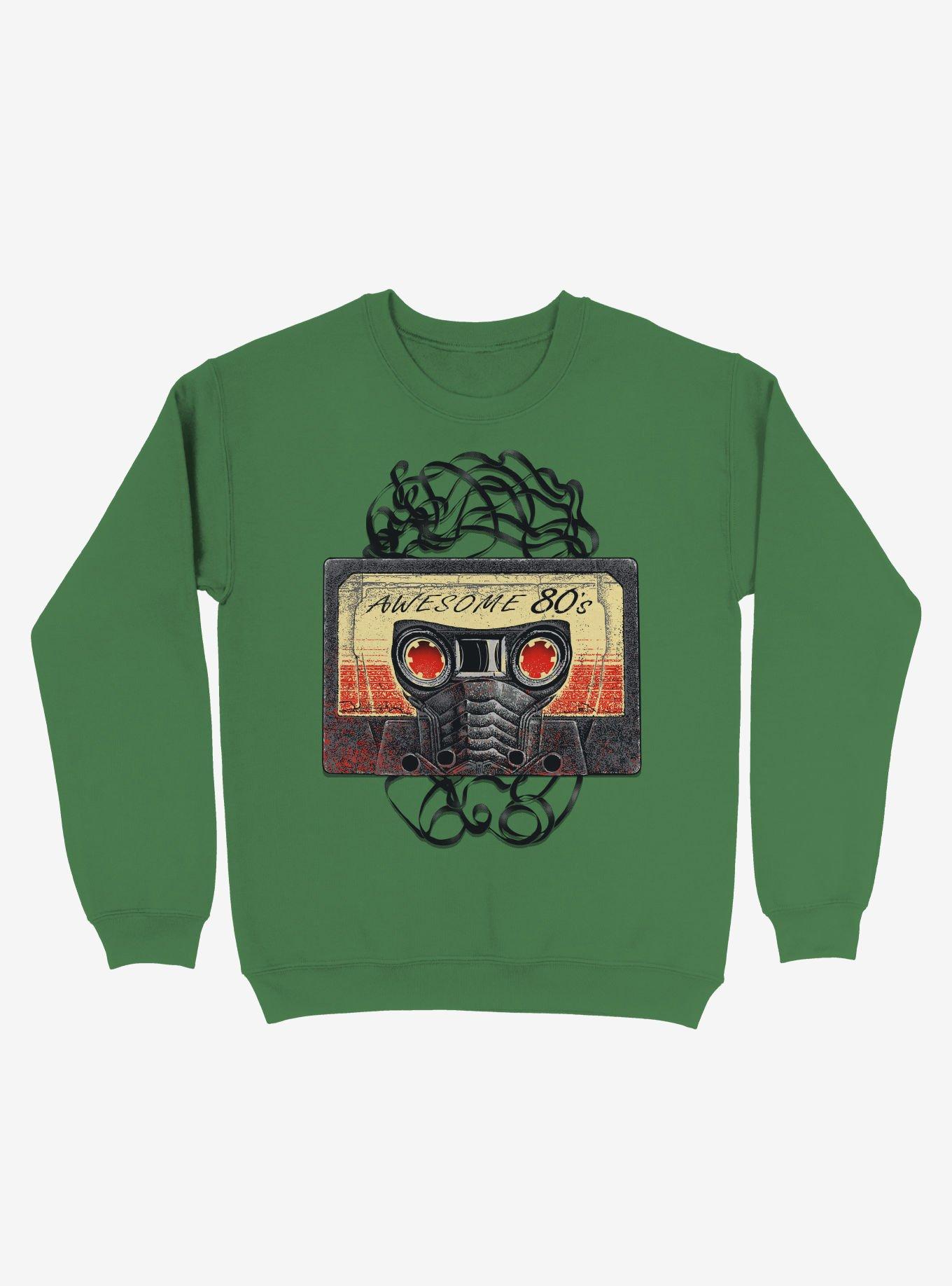 Awesome 80's Mixtape Kelly Green Sweatshirt, KELLY GREEN, hi-res