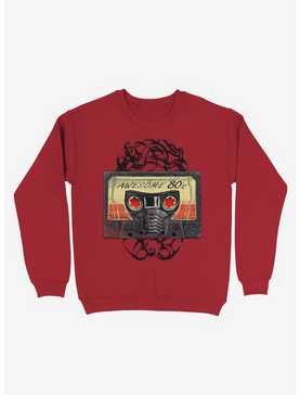 Awesome 80's Mixtape Red Sweatshirt, , hi-res