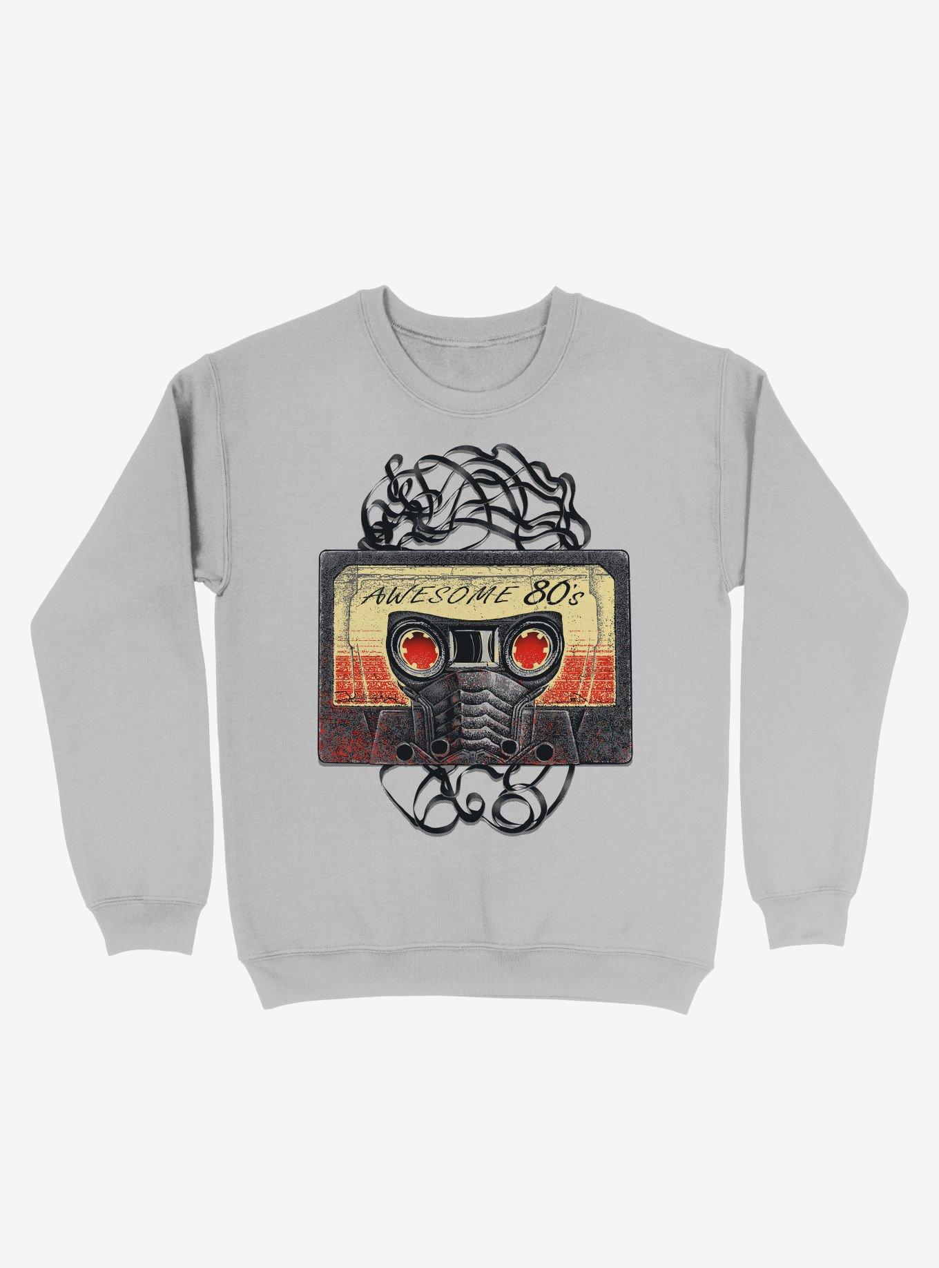 Awesome 80's Mixtape Silver Sweatshirt, , hi-res