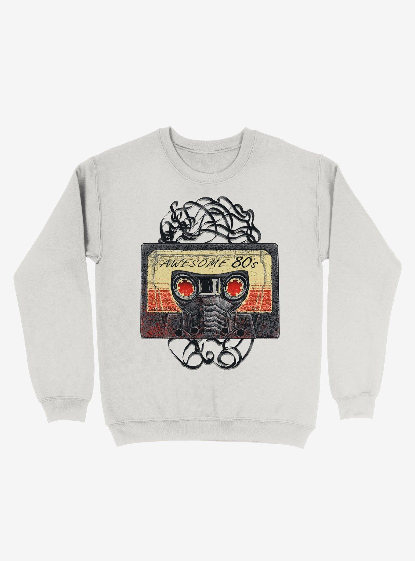 Awesome 80's Mixtape White Sweatshirt, , hi-res