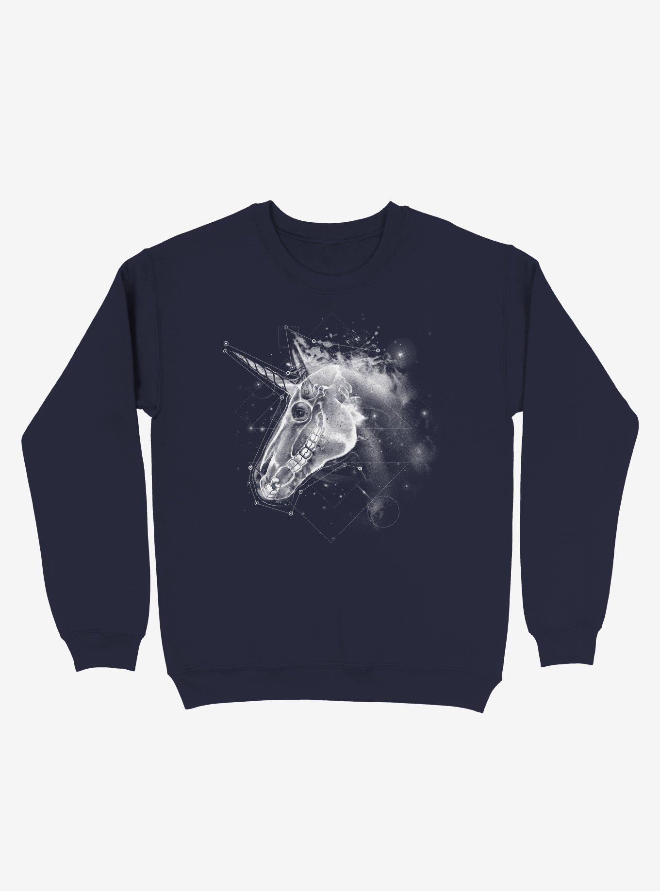 Space Constellation Unicorn Navy Blue Sweatshirt, , hi-res