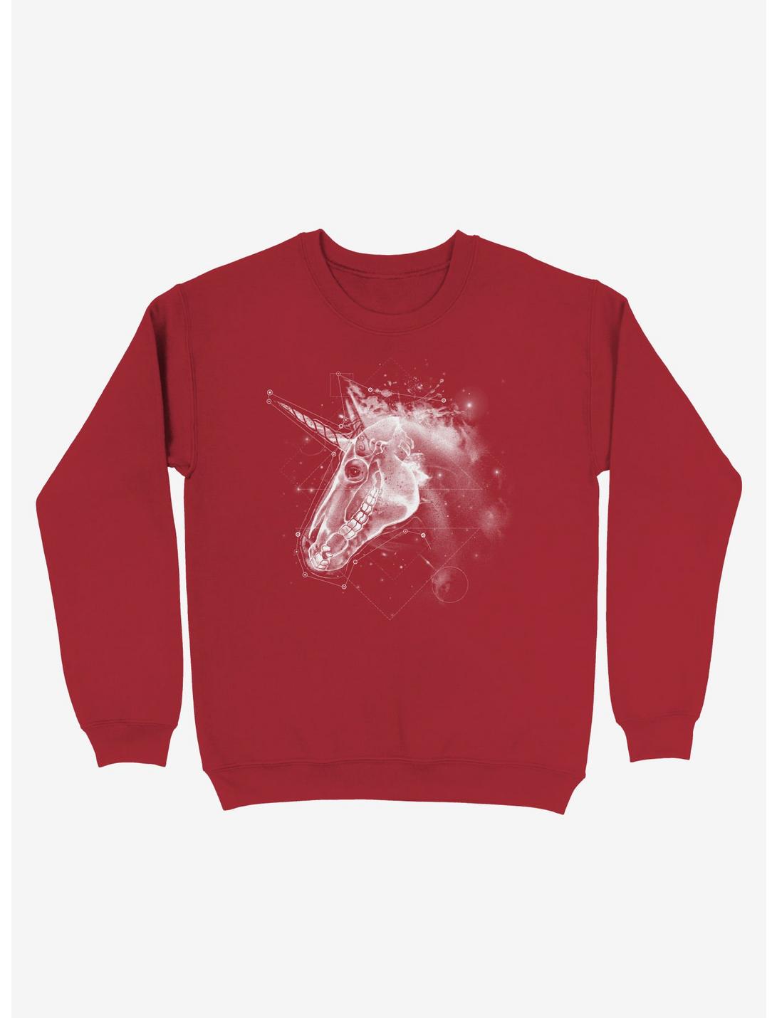 Space Constellation Unicorn Red Sweatshirt, RED, hi-res