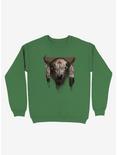 Tatanka Bison Head Kelly Green Sweatshirt, KELLY GREEN, hi-res