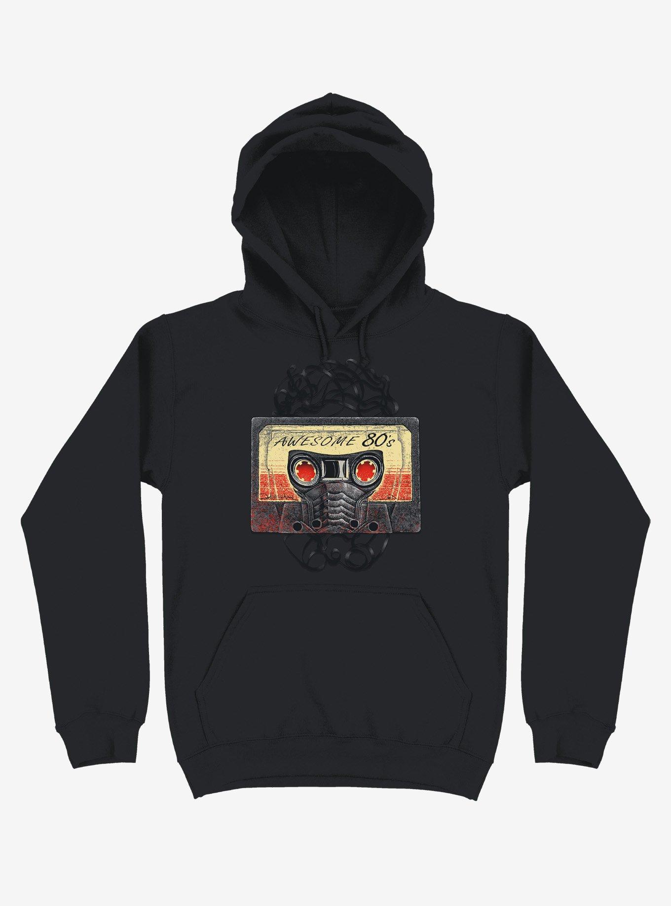 Awesome 80's Mixtape Black Hoodie, BLACK, hi-res