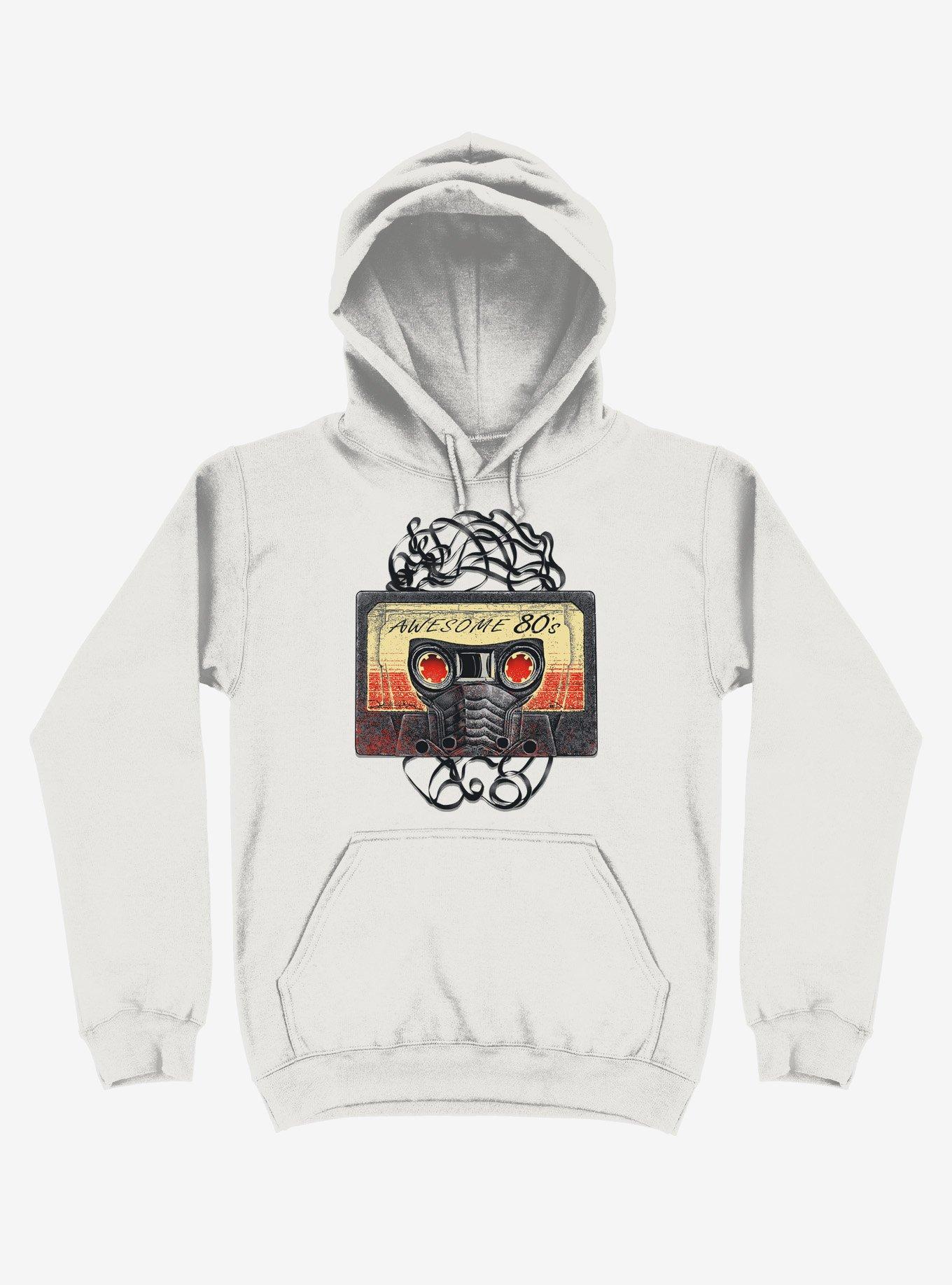 Awesome 80's Mixtape White Hoodie, , hi-res
