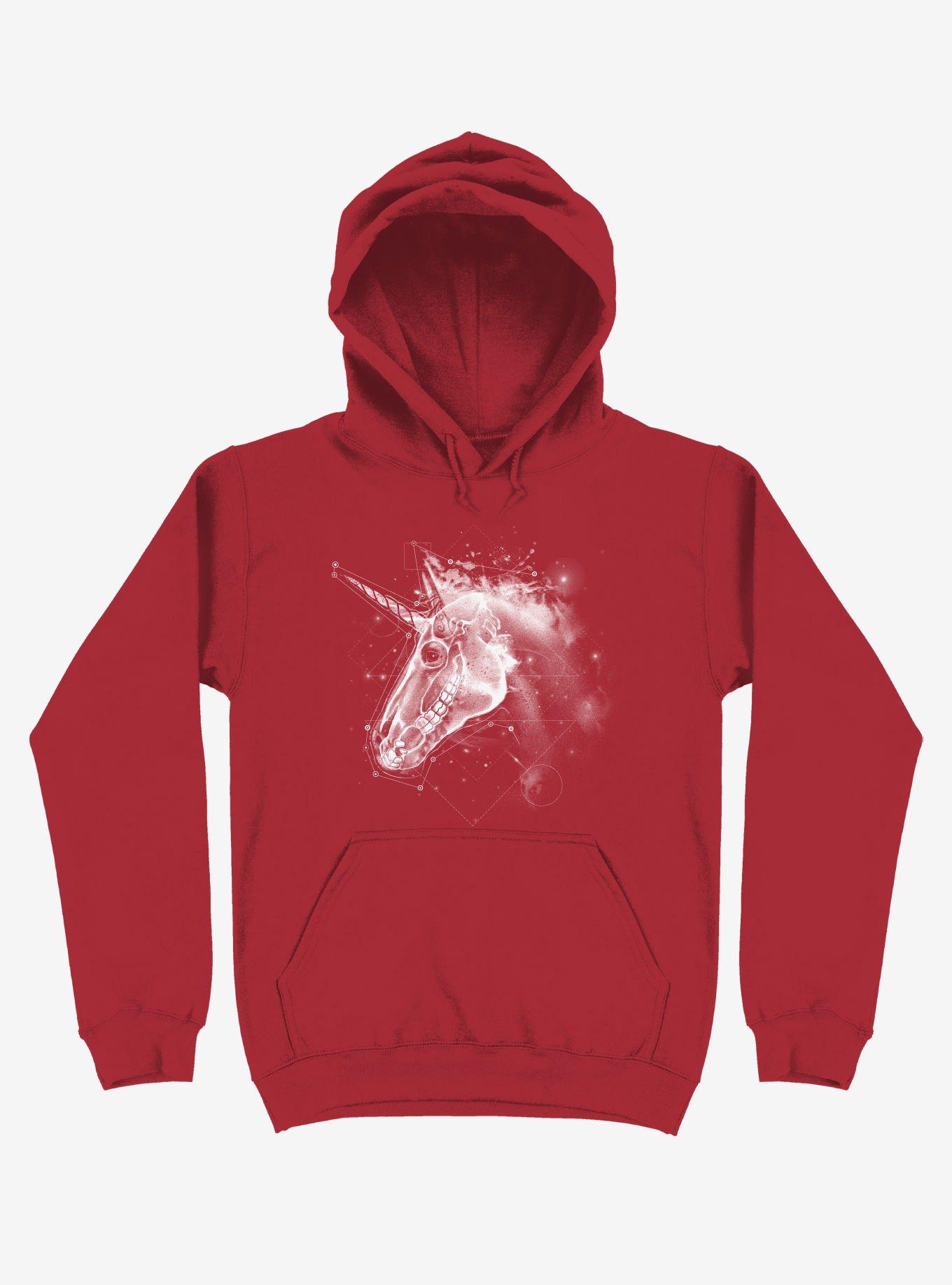 Space Constellation Unicorn Red Hoodie, , hi-res