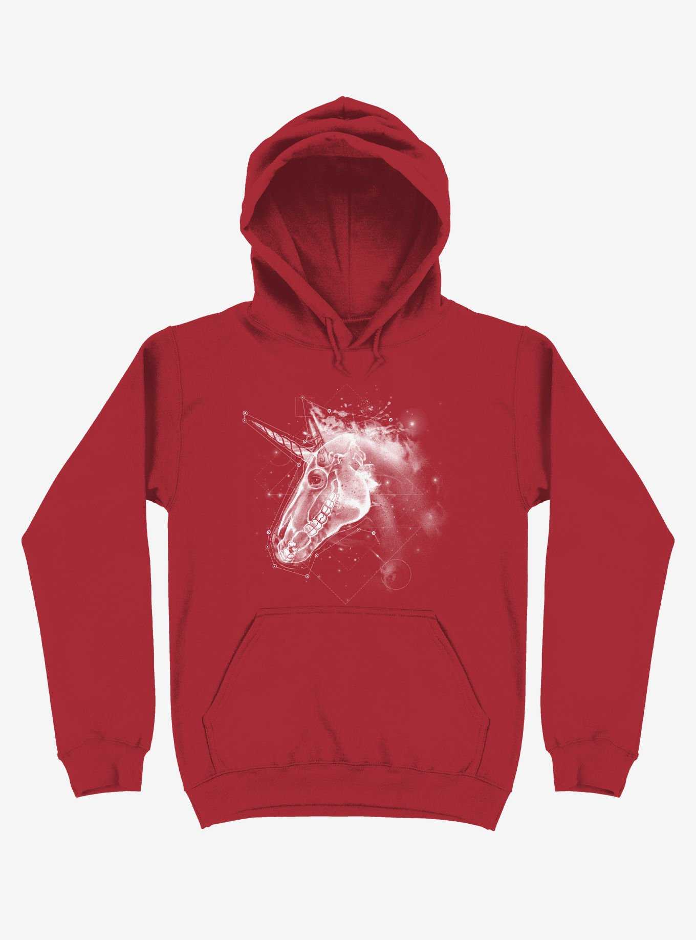 Space Constellation Unicorn Red Hoodie, , hi-res