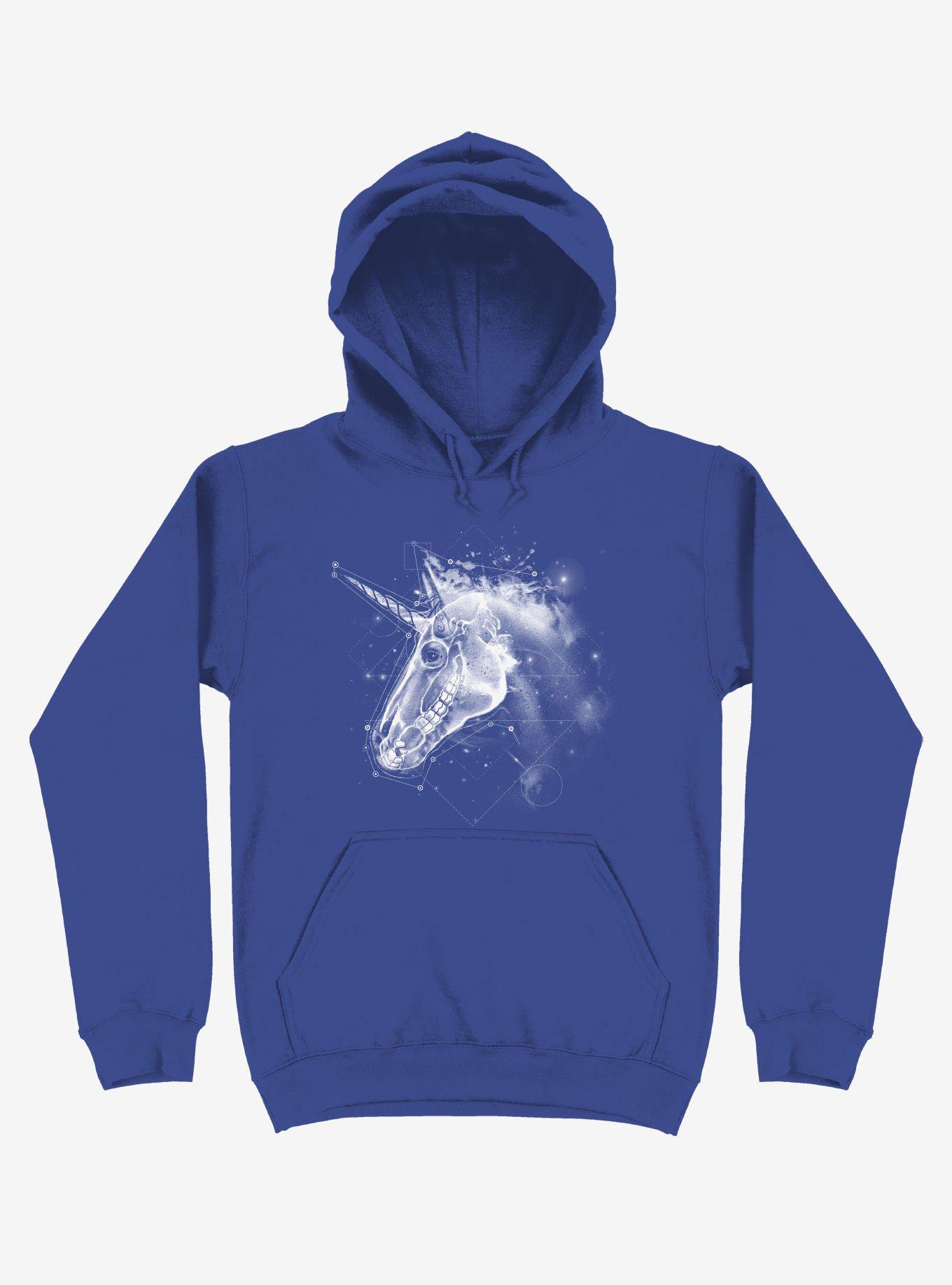 Space Constellation Unicorn Royal Blue Hoodie, , hi-res