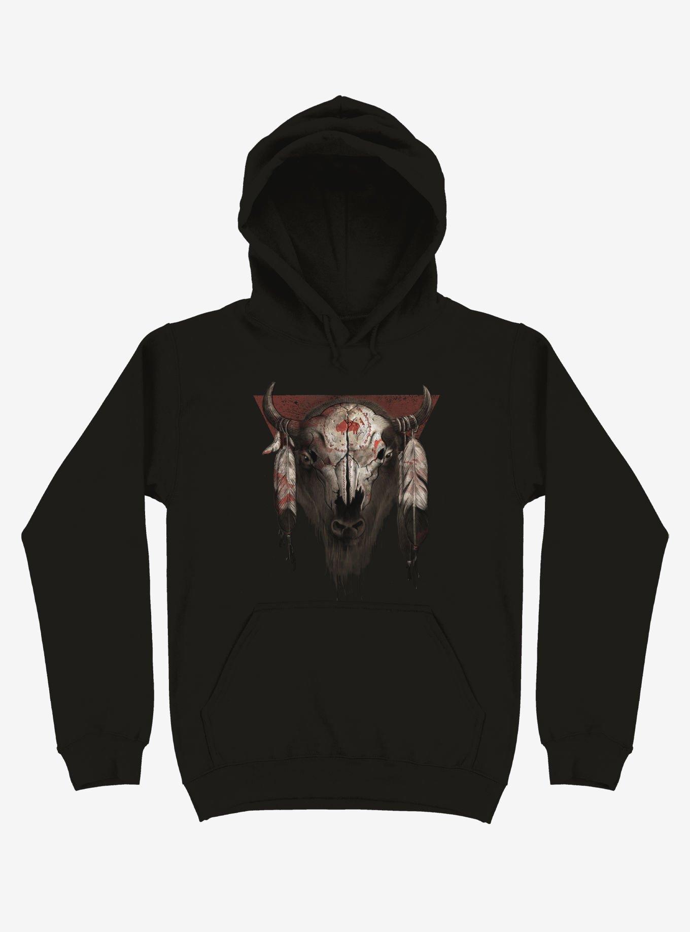 Tatanka Bison Head Black Hoodie, , hi-res